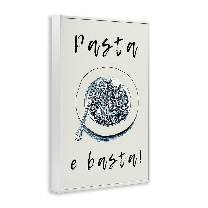 Stupell Pasta e Basta Meal Framed Giclee Art Design By Andreas Magnusson