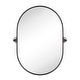 preview thumbnail 15 of 24, TEHOME Elysian Farmhouse Oval Pivot Metal Wall Mirror - 20'' x 30''