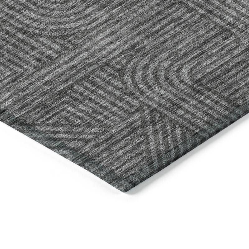 HomeRoots Abstract Transitional Rectangle Outdoor Rug