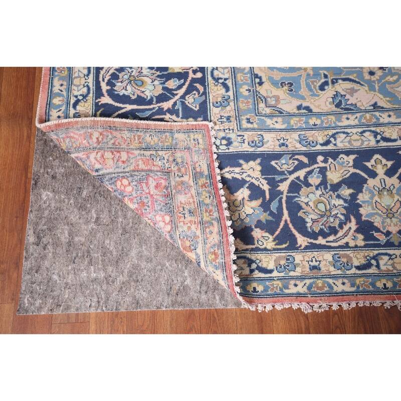 Traditional Pink Najafabad Persian Vintage Rug Handmade Wool Carpet - 9'6"x 13'0"