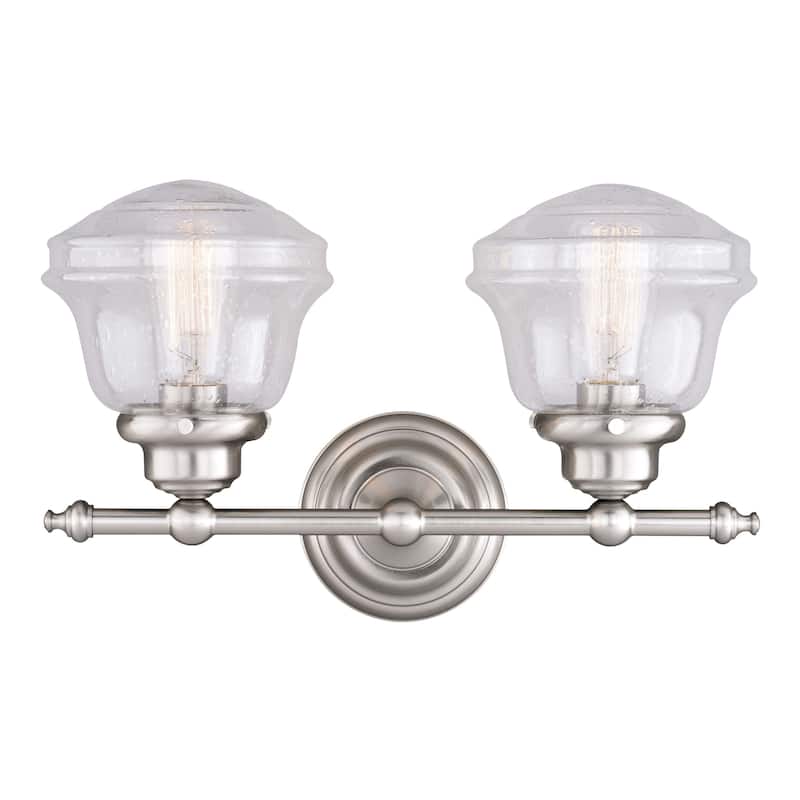 Bellevue Kash 2 Light 16" Wide Bathroom Vanity Light with Glass Shades
