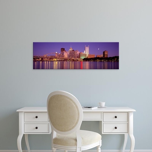Easy Art Prints Panoramic Images's 'Allegheny River, Pittsburgh, Pennsylvania, USA' Premium Canvas Art