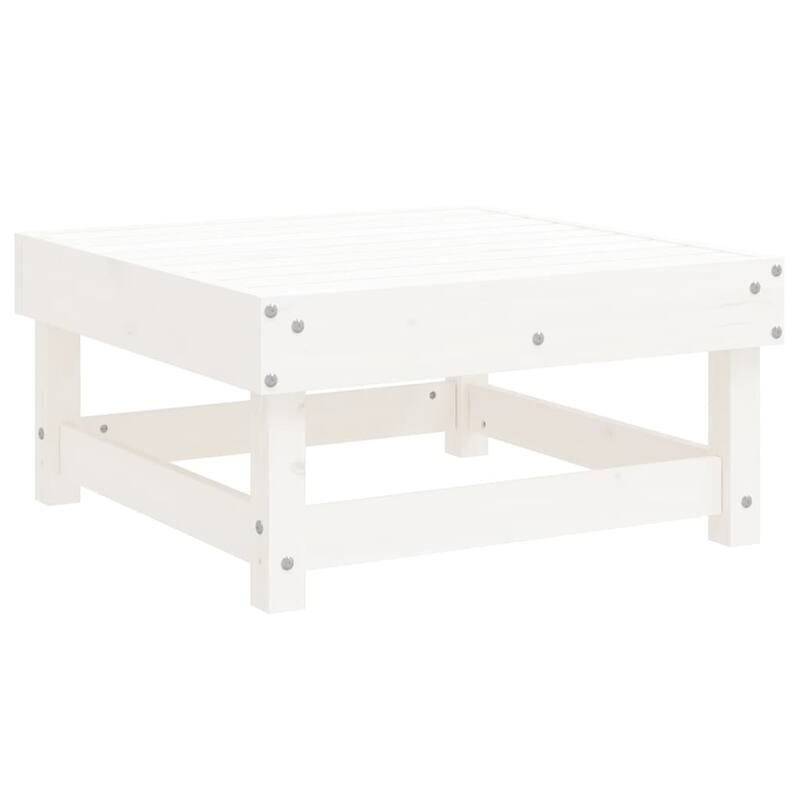 vidaXL Garden Lounge Set White Solid Pine Wood, Large Modular - 24.0 x 24.0 x 24.4