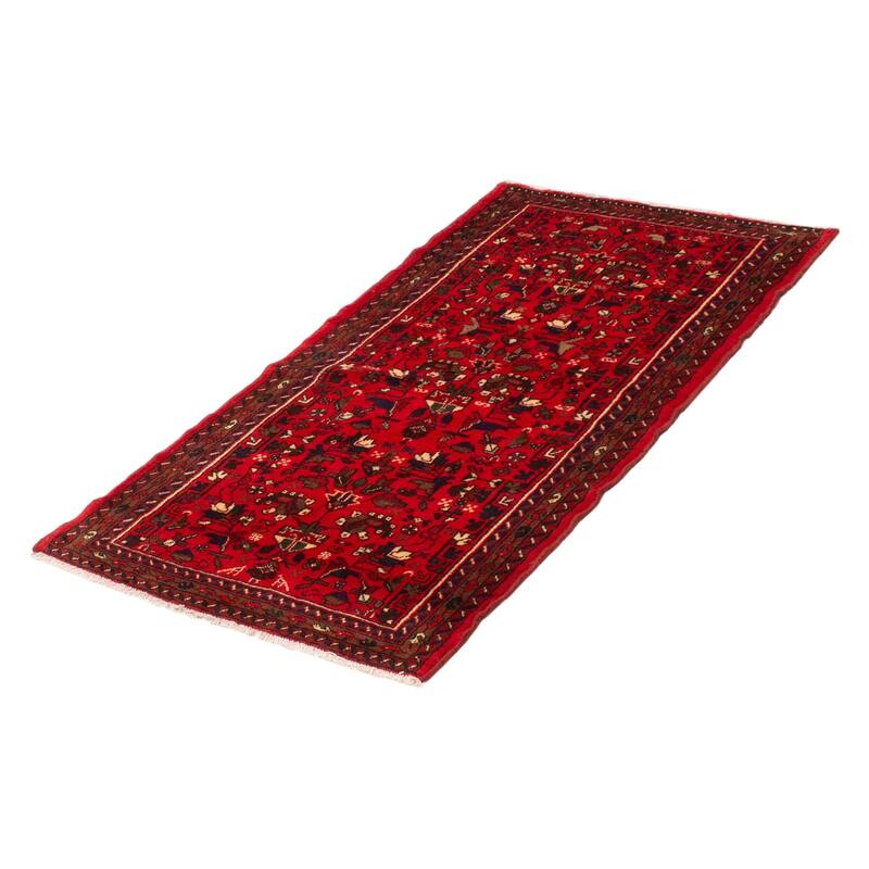 ECARPETGALLERY Hand-knotted Andelz Red Wool Rug - 3'3 x 6'1