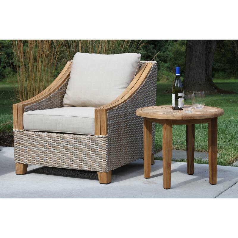 Samera Round Teak Accent Table