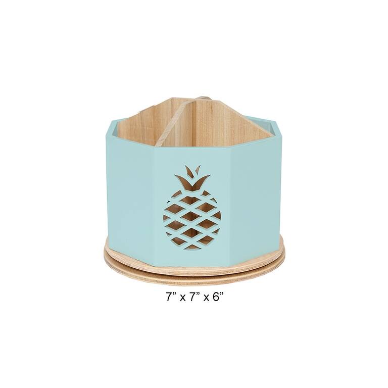 DesignStyles 4 Compartment Spinning Desktop Organizer / Rotating Pen and Pencil Cup and Sorter