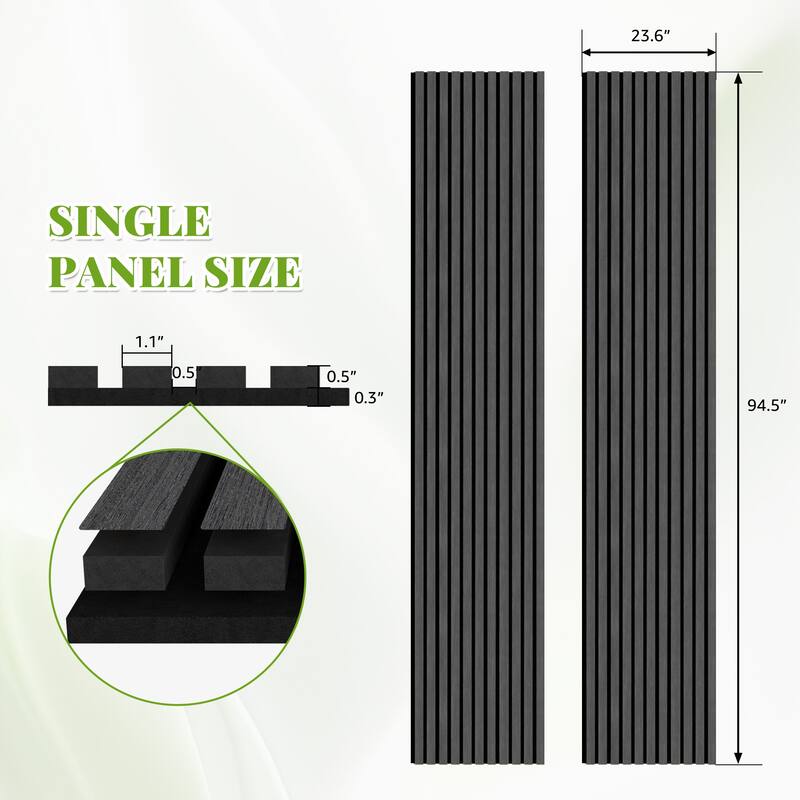 2Pcs Wood Slat Acoustic Wall Panels