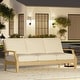 preview thumbnail 86 of 137, SAFAVIEH Couture Outdoor Martinique Solid Wood Patio Sofa