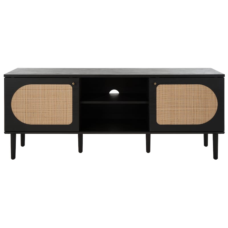 SAFAVIEH Krystina 2 Door 2-Shelf Media Stand - 59" W x 15" D x 24" H - 59Wx15Dx24H