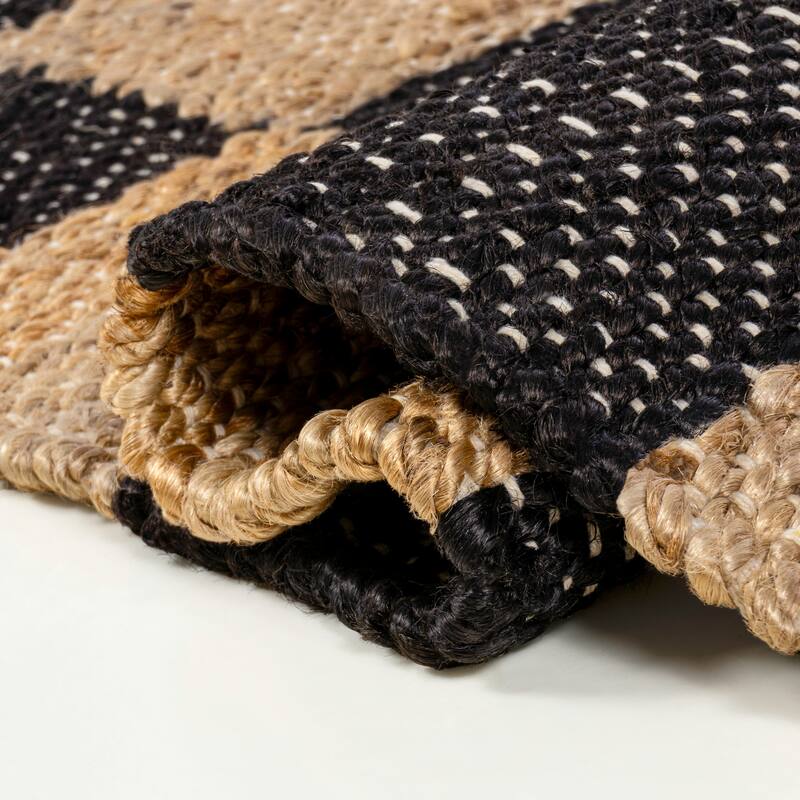 JONATHAN Y Theo Modern Farmhouse Woven Jute Checkerboard Area Rug