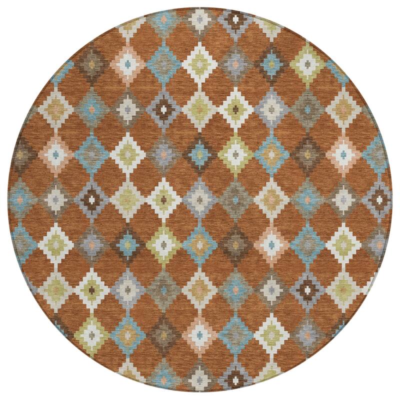 Machine Washable Indoor/ Outdoor Global Ahmet Chantille Rug
