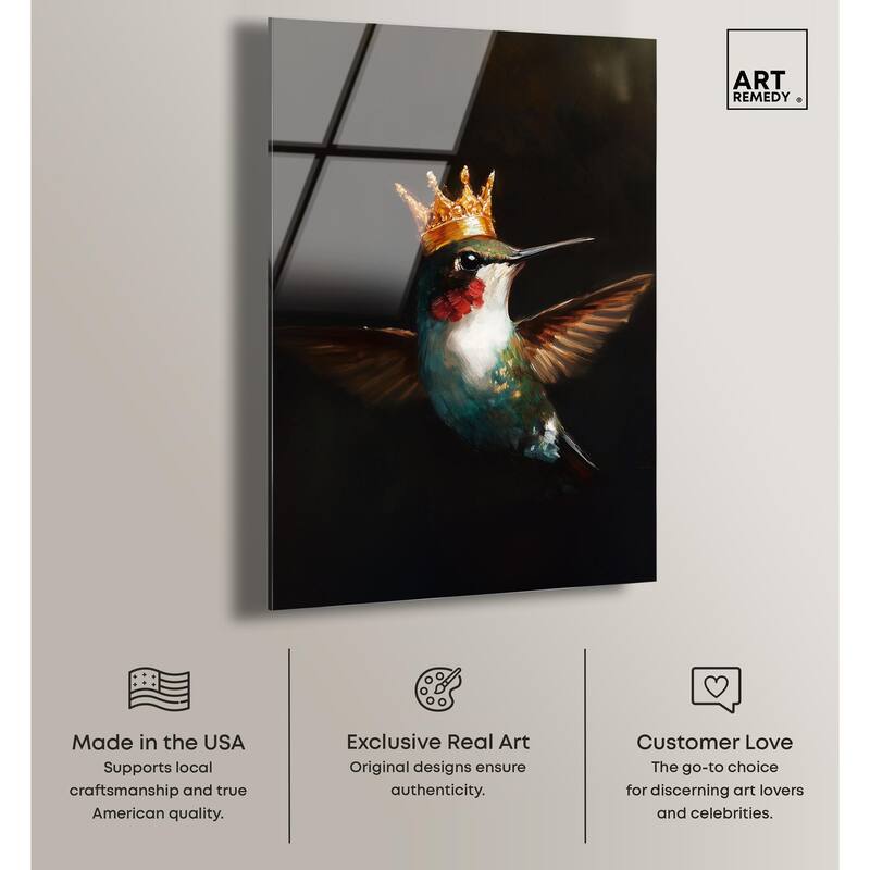 Royal Bird I Acrylic by Art Remedy, Ready to Hang