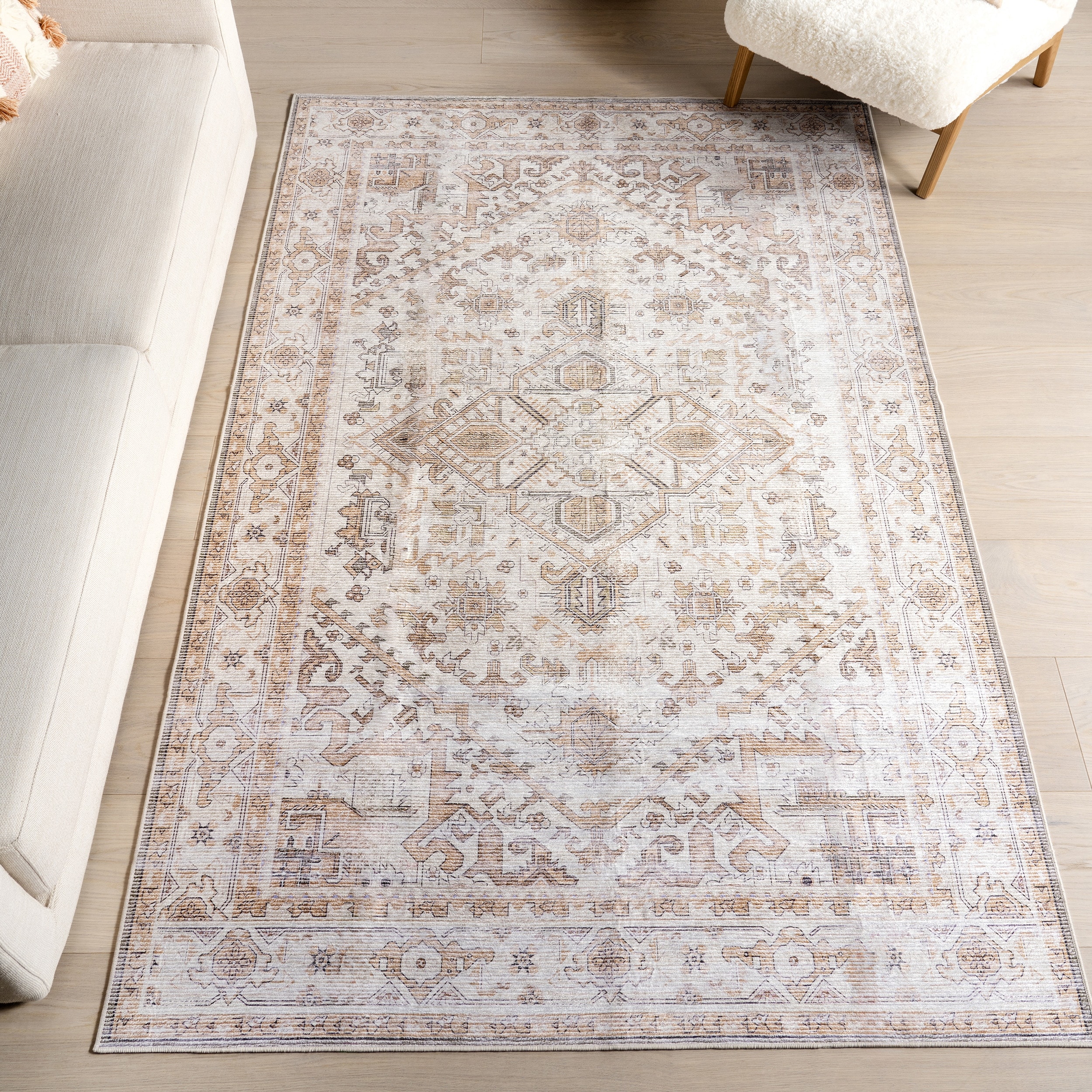 Nuloom Kaleen Medallion SplashGuard Machine Washable Area Rug