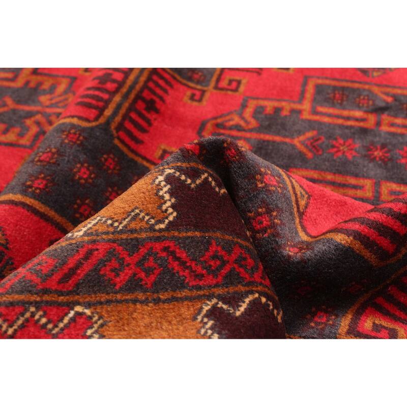 ECARPETGALLERY Hand-knotted Teimani Red Wool Rug - 3'8 x 6'6