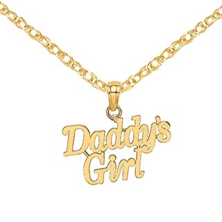 14K Yellow Gold and Rhodium Daddys Little Girl Pendant 14K Yellow Gold and Rhodium Daddys Little Girl Pendant
