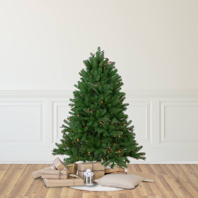 4' Pre-Lit Full Sierra Noble Fir Artificial Christmas Tree Multi Lights
