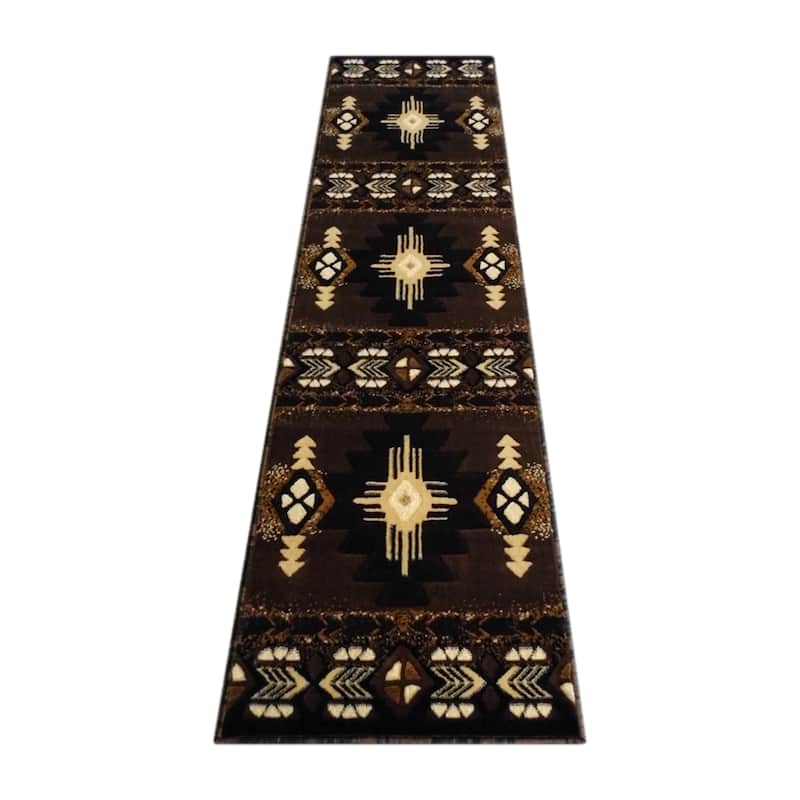 Traditional Southwestern Style Olefin Fiber Geometric Area Rug