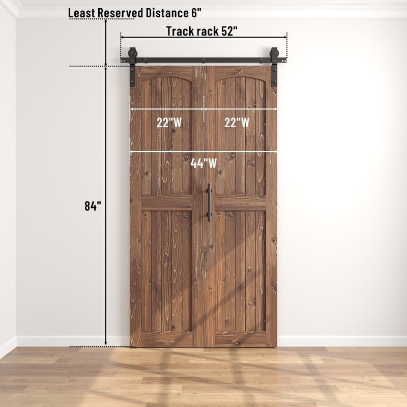Coast Sequoia Arch Top 30in./36in./48in./60in./72in./96in. x 84in. Knotty Pine Wood Unfinished Bi-Fold Door With Hardware Kit