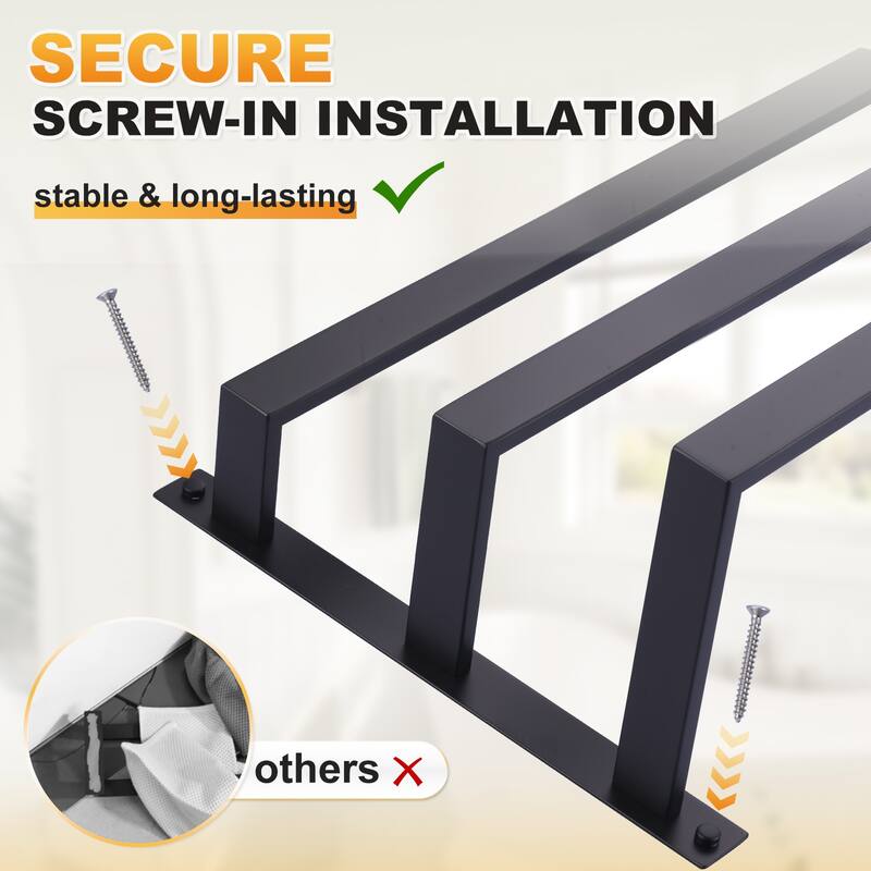 WOWOW Modern Wall-Mounted Stainless Steel Tiered Three-Tier Towel Rack