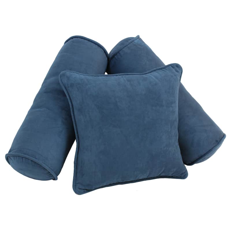 Blazing Needles Microsuede Pillow Package (Set of 3) - Indigo