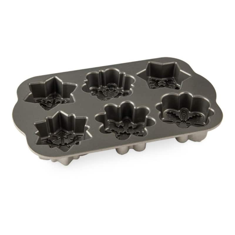 Nordic Ware Frozen Snowflake Cakelet Pan, Silver