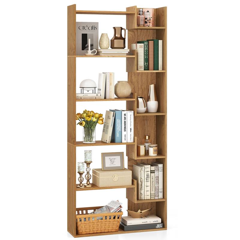 Costway 1/2 PCS 6-tier Bookshelf Tall Display Shelf with 11 Open - See Details
