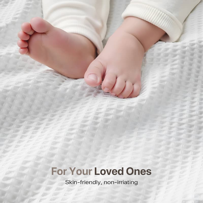 Madison Park Waffle Weave Cotton Blanket