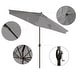 preview thumbnail 3 of 143, North Bend 9-foot Round Auto-tilt, Bronze Finish, Sunbrella Patio Umbrella by Havenside Home