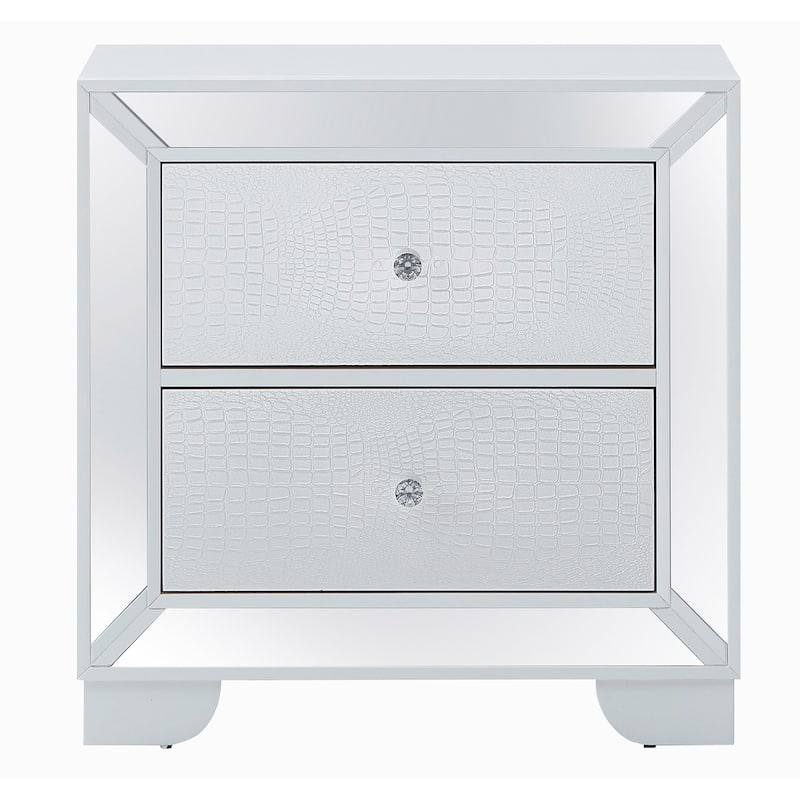 Hidden Storage Nightstand with 2-drawer