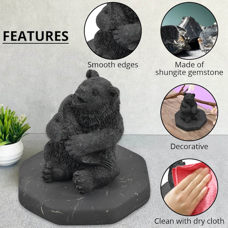 Karelian Shungite Figurine Elegant Home Indoor Decorative Mothers Day
