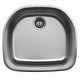 preview thumbnail 1 of 2, Karran 23" Undermount D-Shaped Single Bowl Stainless Steel Kitchen Sink