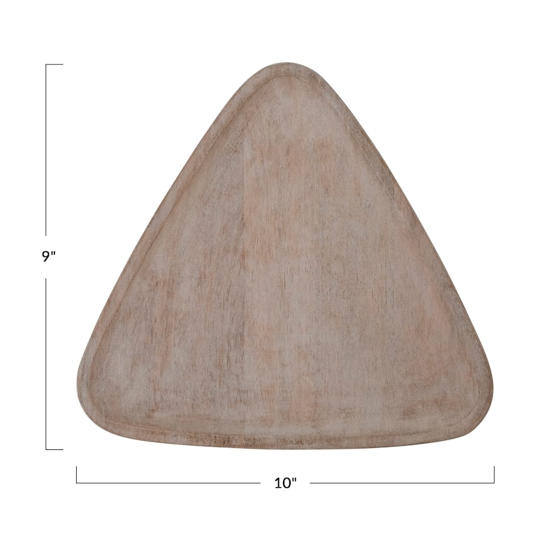 Mango Wood Tray, Triangular Shaped