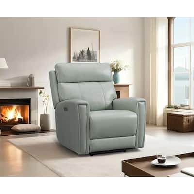 Genuine Leather Zero Gravity Power Recliner Chair with Power Headrest, USB&USB-C Port