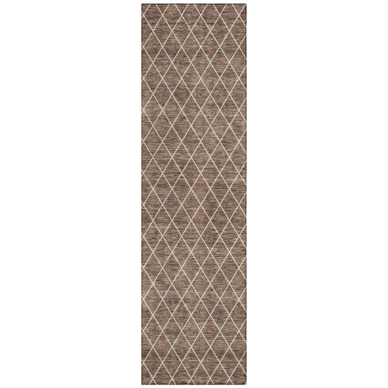 Machine Washable Indoor/ Outdoor Chantille Diamond Trellis Rug