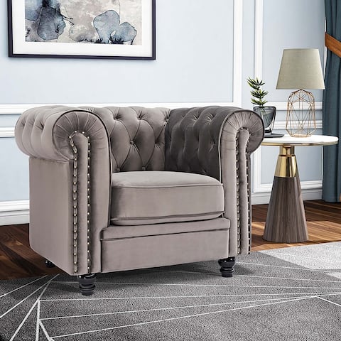 classic sofa 1-seat genuine leather solid wood oak feet