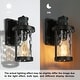 preview thumbnail 11 of 11, Motion Sensor Outdoor Wall Lights 2 Pack Wall Sconce Dusk to Dawn Lights Black Exterior Lighting - D4" X H 10.5"