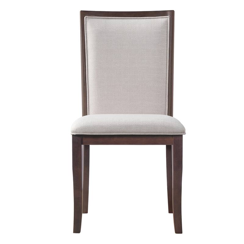 Farmhouse Round Extendable Dining Table Set for 4: 5-Piece Kitchen Table with Removable Leaf & 4 Upholstered Chairs