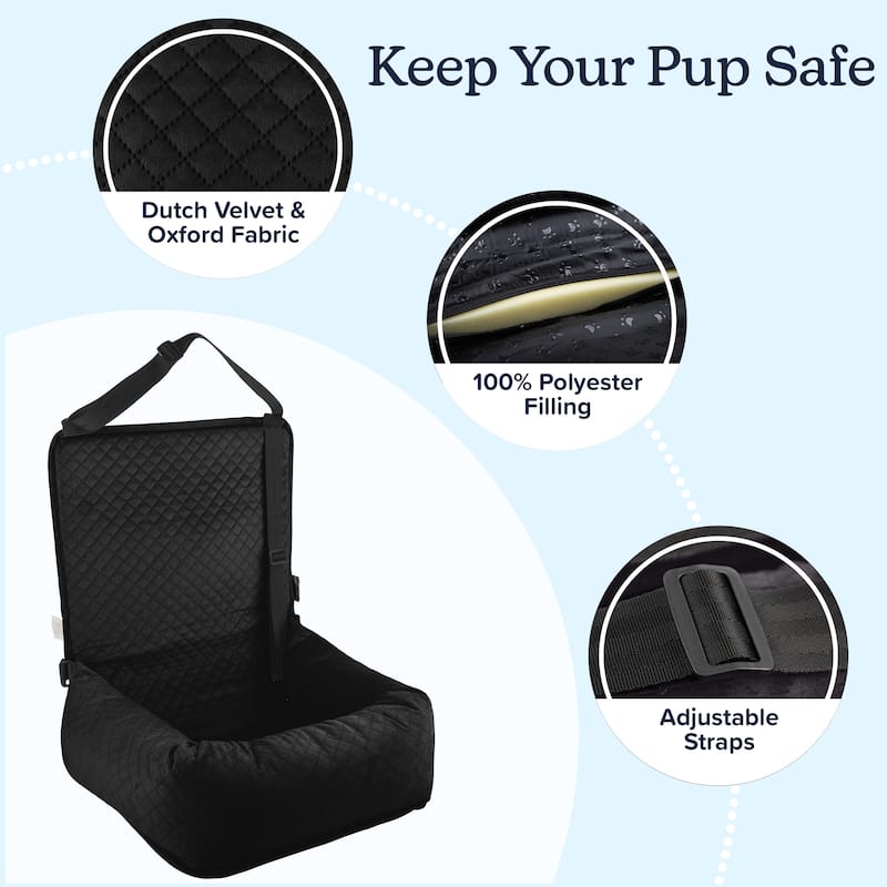 PETMAKER Dog Car Seat for Small to Medium Cats and Dogs up to 44lbs