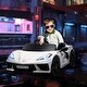 preview thumbnail 20 of 18, 12V Kids Ride-On Chevrolet Corvette Licensed Car with Suspension, USB Music Port, and Dual Driving Modes for 3-6 Years