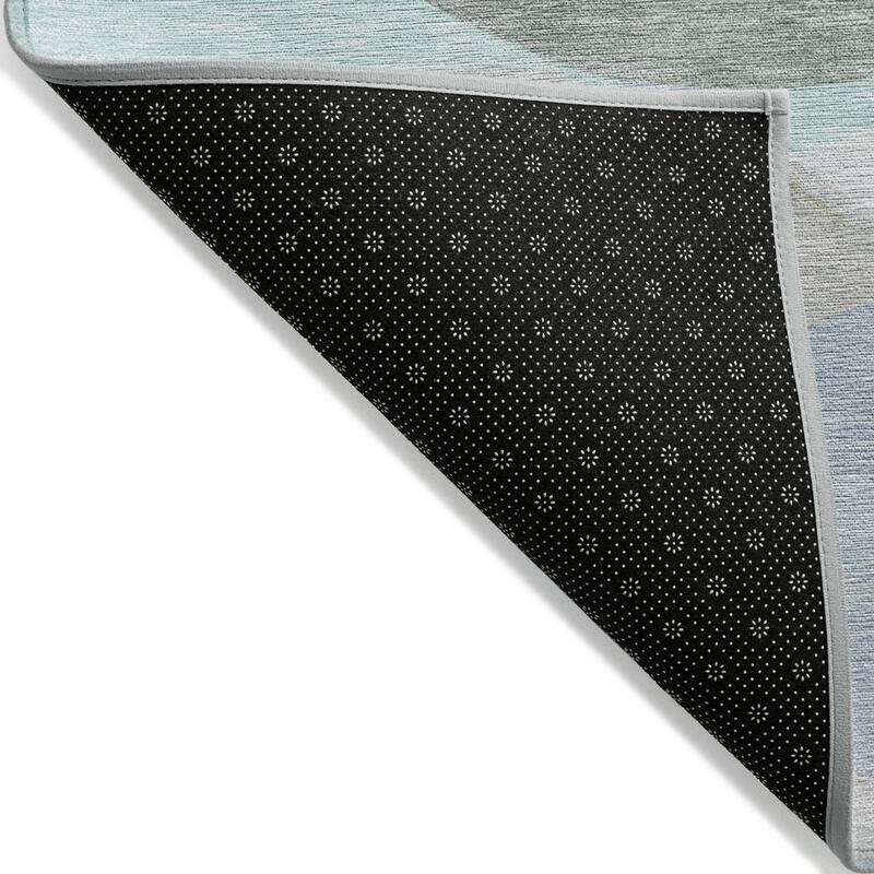 Machine Washable Indoor/Outdoor Contemporary Deco Chantille Rug