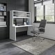 preview thumbnail 8 of 38, Echo 60W Credenza Desk with Hutch from Office by kathy ireland® Pure White/Modern Gray