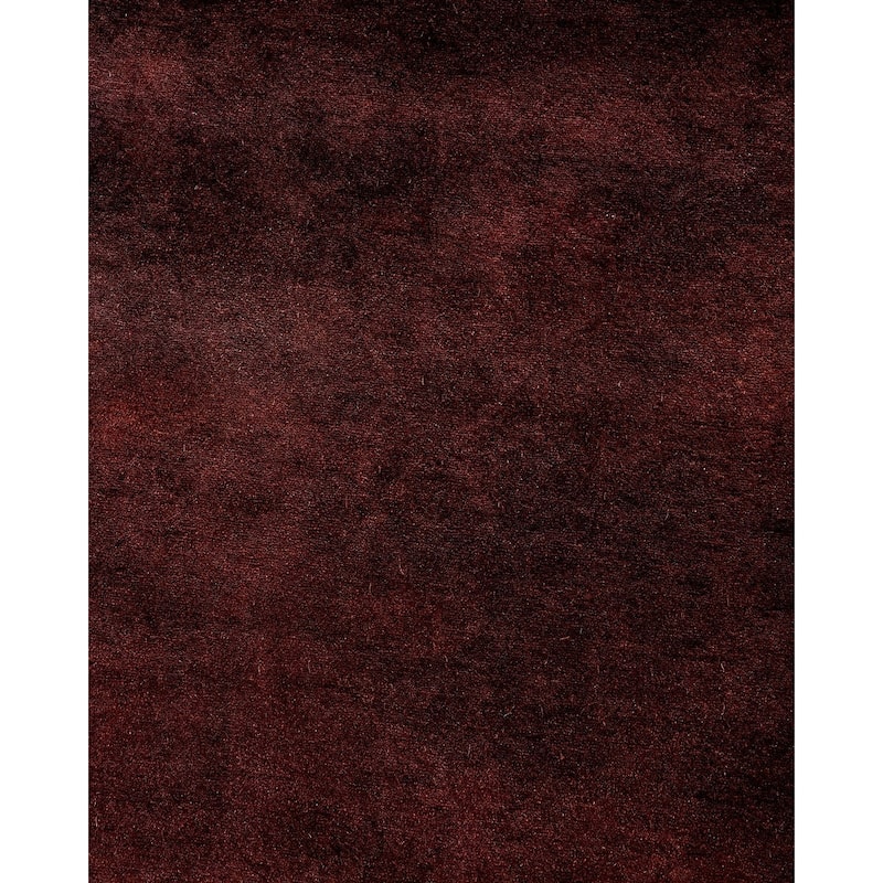 Overton Hand Knotted Wool Vintage Inspired Modern Contemporary Overdyed Brown Runner Rug - 2' 6" x 7' 10"