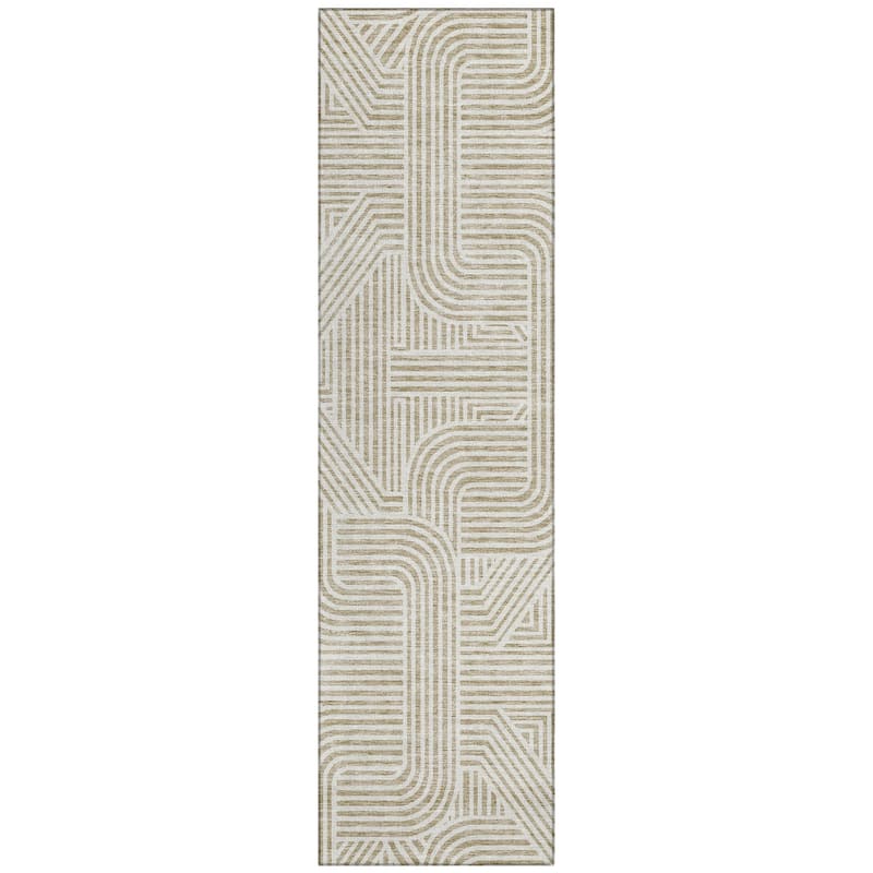 Machine Washable Indoor/ Outdoor Chantille Contemporary Geo Rug