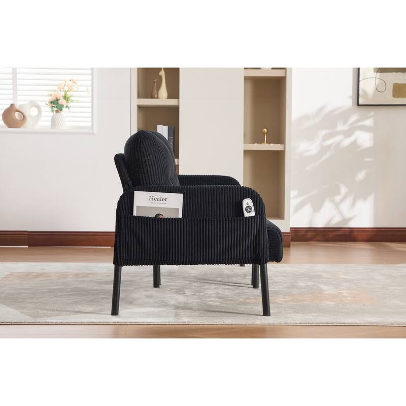 Oversized Loveseat, Modern & Plush Double-seater Sofa, Corduroy Upholstered Couch