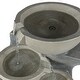 preview thumbnail 7 of 9, Modern Gray Cement Tiered Bowls Outdoor Fountain with Lights