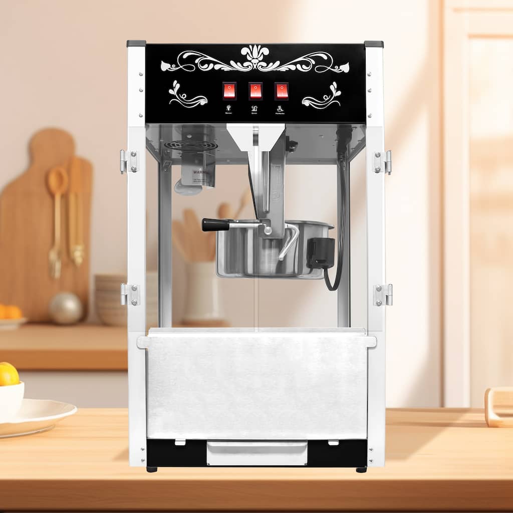 Popcorn Machine with 16 Ounce Kettle, Countertop Popcorn Maker Commercial Popcorn Machine w/Stainless Steel Scoop