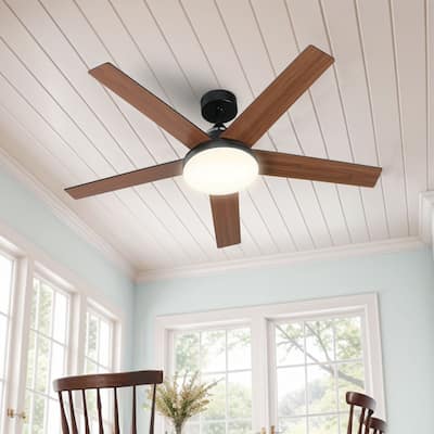 Moasis 52" Ceiling Fans with LED Light and 5 Blades & Remote Control