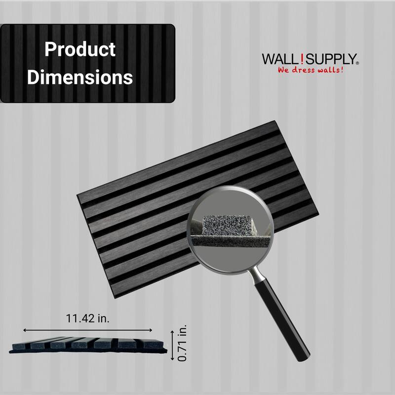 Wall!Supply UltrAcoustic Eco Tile 3D Acoustic Polystyrene Wall Panels Set of 6 Panels Covers 10.87 sq ft