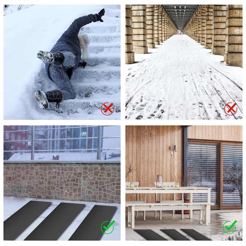 DoCred Heated Snow Melting Mat for Decks and Sidewalks