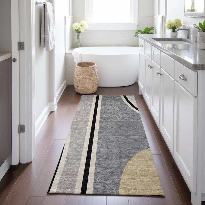Machine Washable Indoor/ Outdoor Contemporary Keely Chantille Rug